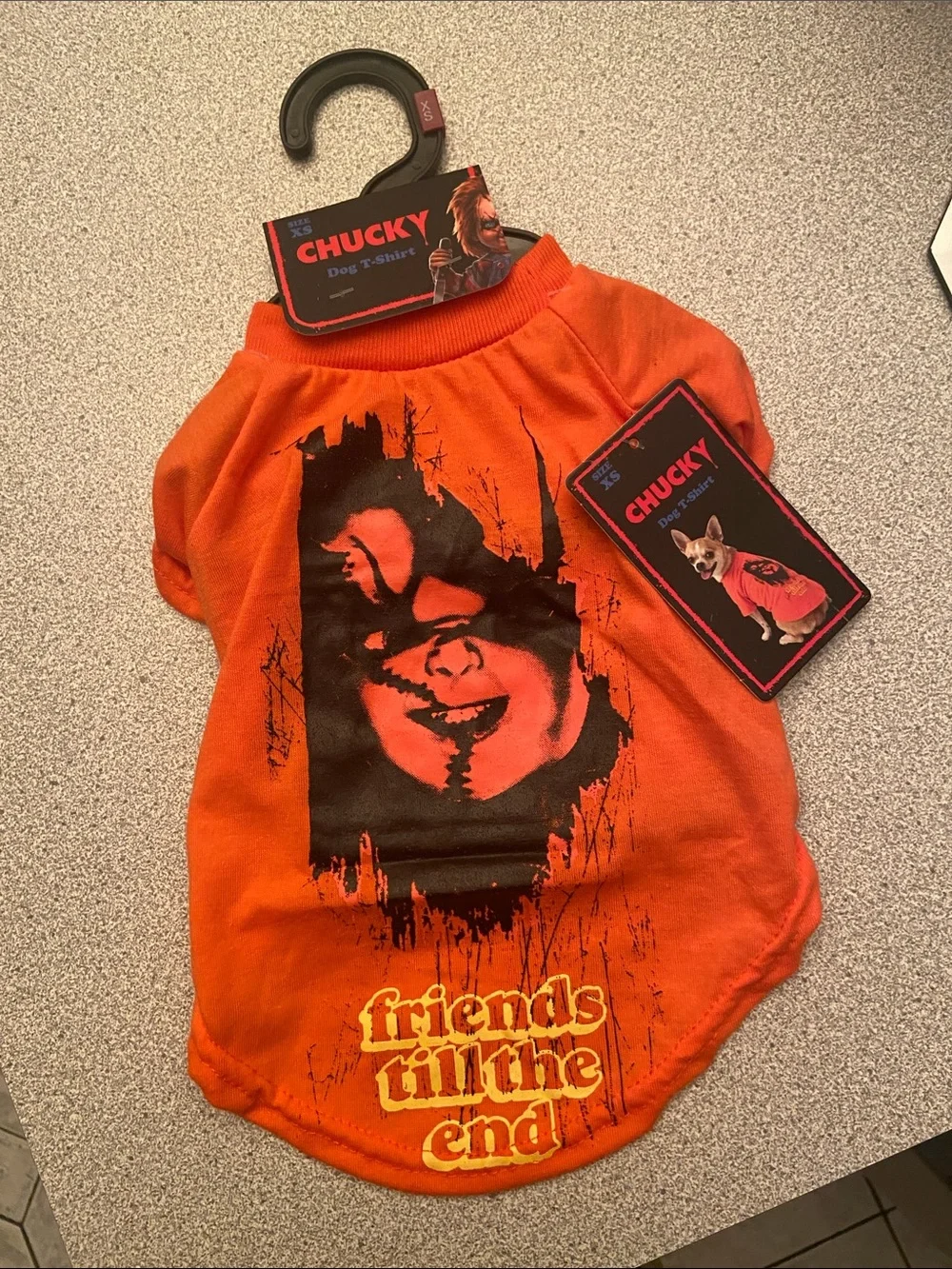 PetCostume Tee - Orange Horror Character Shirt Chucky